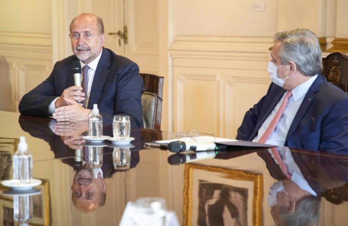 Perotti y Fernández presentaron un plan de conectividad para escuelas santafesinas